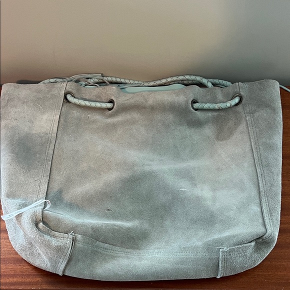 Free People Light Aqua Genuine Cow Leather Hobo Bag - Picture 13 of 13